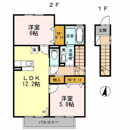 同じ建物の物件間取り写真 - ID:214055480012