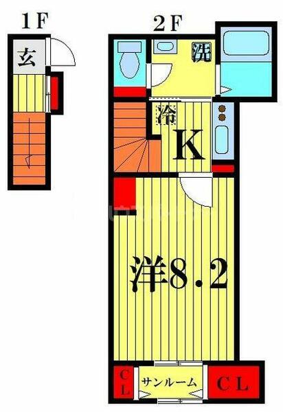 チェリーブロッサム 203｜埼玉県さいたま市西区大字指扇(賃貸アパート1K・2階・36.11㎡)の写真 その2