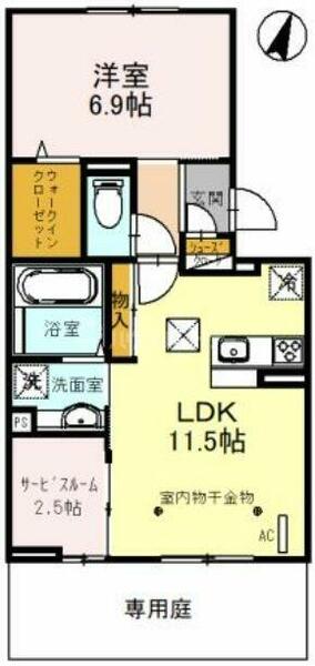 エクレール 102｜埼玉県草加市弁天１丁目(賃貸アパート1SLDK・1階・48.90㎡)の写真 その2