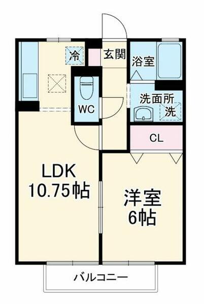 山梨県甲府市富竹１丁目(賃貸アパート1LDK・2階・40.07㎡)の写真 その2