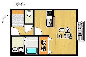 大阪府泉佐野市日根野(賃貸アパート1R・1階・29.44㎡)の写真 その2