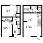 札幌市南区藤野三条９丁目 2階建 築18年のイメージ