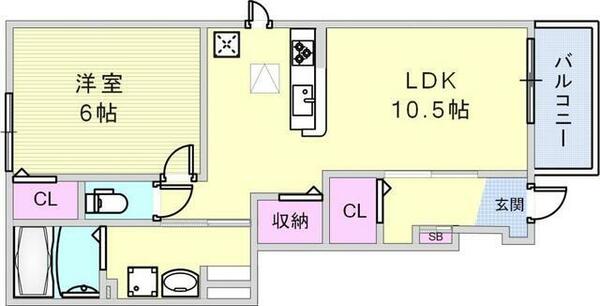 エスポワール山の街Ⅰ｜兵庫県神戸市北区緑町３丁目(賃貸アパート1LDK・1階・46.05㎡)の写真 その2