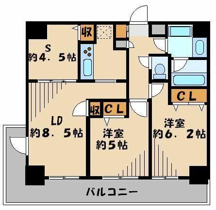 東京都北区中十条４丁目(賃貸マンション2SLDK・12階・60.54㎡)の写真 その2