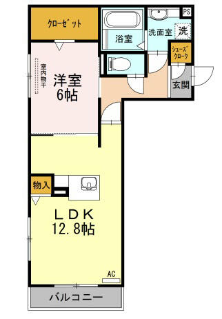 愛知県名古屋市中区平和２丁目(賃貸アパート1LDK・3階・50.42㎡)の写真 その2