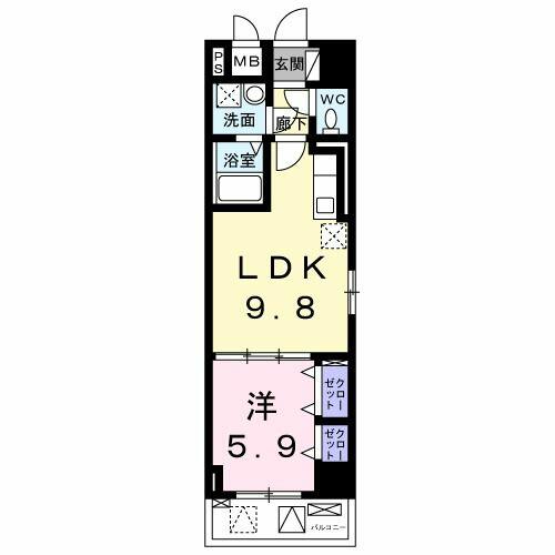 ヴィア・ラッテア 101｜東京都八王子市元本郷町１丁目(賃貸マンション1LDK・1階・40.20㎡)の写真 その2