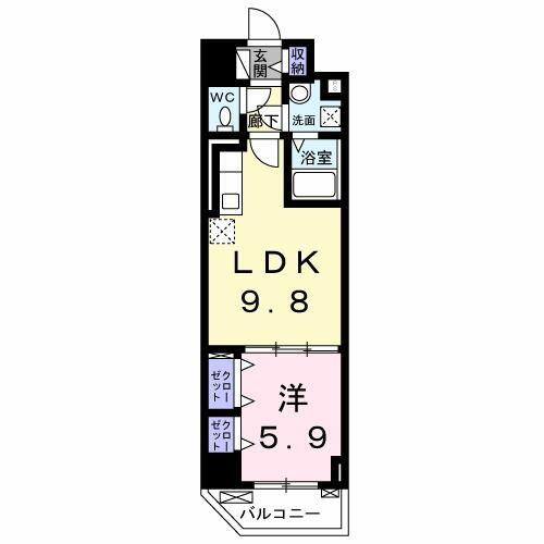 ヴィア・ラッテア 103｜東京都八王子市元本郷町１丁目(賃貸マンション1LDK・1階・40.19㎡)の写真 その2