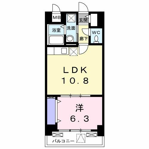 ヴィア・ラッテア 205｜東京都八王子市元本郷町１丁目(賃貸マンション1LDK・2階・40.62㎡)の写真 その2