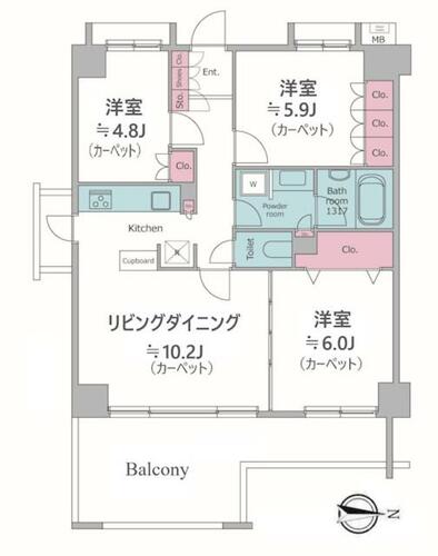 同じ建物の物件間取り写真 - ID:212042679771