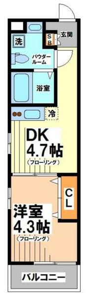 ボウベルズハウス笹塚｜東京都杉並区方南１丁目(賃貸マンション1DK・2階・24.11㎡)の写真 その2