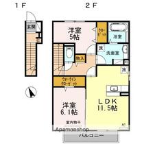 レジデンス竹下 201 ｜ 大分県大分市横塚２丁目（賃貸アパート2LDK・2階・63.63㎡） その2