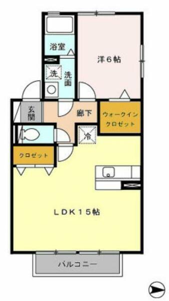 カンパーニュ　Ｃ｜千葉県千葉市中央区生実町(賃貸アパート1LDK・2階・50.42㎡)の写真 その2