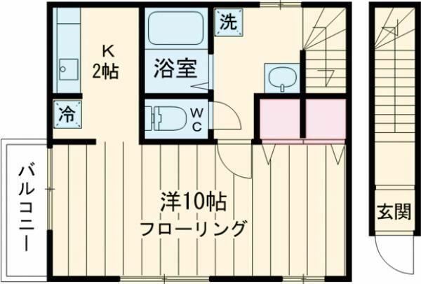 東京都練馬区練馬４丁目(賃貸アパート1K・2階・37.42㎡)の写真 その2