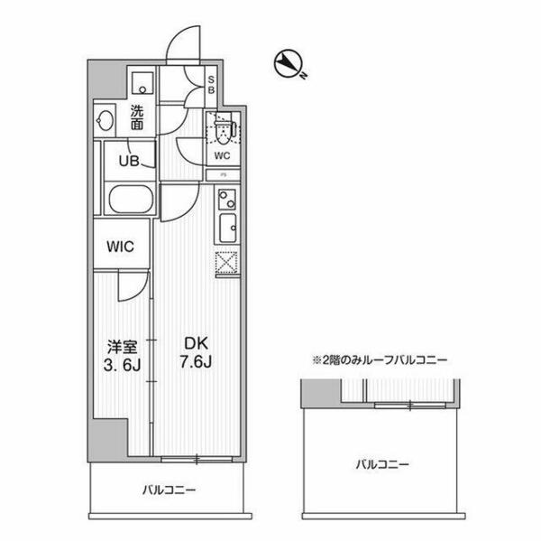 東京都板橋区相生町(賃貸マンション1DK・4階・30.30㎡)の写真 その2