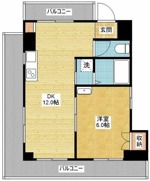 シャトーのむら｜愛知県名古屋市中区千代田４丁目(賃貸マンション1LDK・5階・44.00㎡)の写真 その2