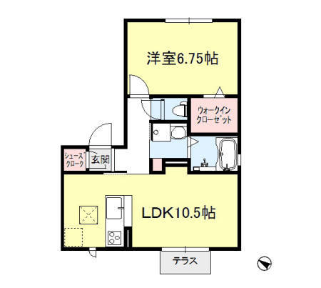 スクエア　ヤマニ 101｜神奈川県藤沢市村岡東２丁目(賃貸アパート1LDK・1階・42.58㎡)の写真 その2