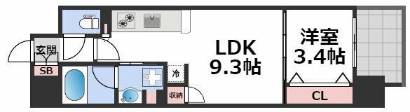 アーバネックス心斎橋ＥＡＳＴ｜大阪府大阪市中央区東心斎橋１丁目(賃貸マンション1LDK・6階・32.33㎡)の写真 その2