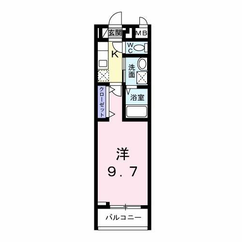 神奈川県座間市広野台１丁目(賃貸アパート1K・2階・28.87㎡)の写真 その2