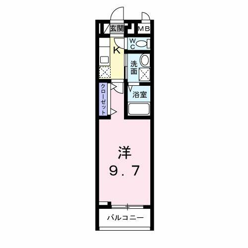 神奈川県座間市広野台１丁目(賃貸アパート1K・3階・28.87㎡)の写真 その2