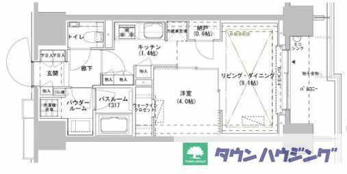 東京都新宿区南山伏町(賃貸マンション1LDK・2階・40.01㎡)の写真 その2