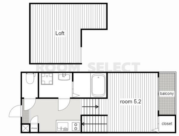 ハーモニーテラス二ツ橋 203｜愛知県名古屋市中村区二ツ橋町２丁目(賃貸アパート1SK・2階・18.04㎡)の写真 その2