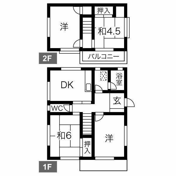 鹿山戸建（西脇邸） 1｜愛知県名古屋市緑区鹿山２丁目(賃貸一戸建4DK・--・69.55㎡)の写真 その2