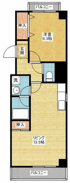 サンモール浅間｜愛知県名古屋市西区新道１丁目(賃貸マンション1LDK・3階・47.49㎡)の写真 その2