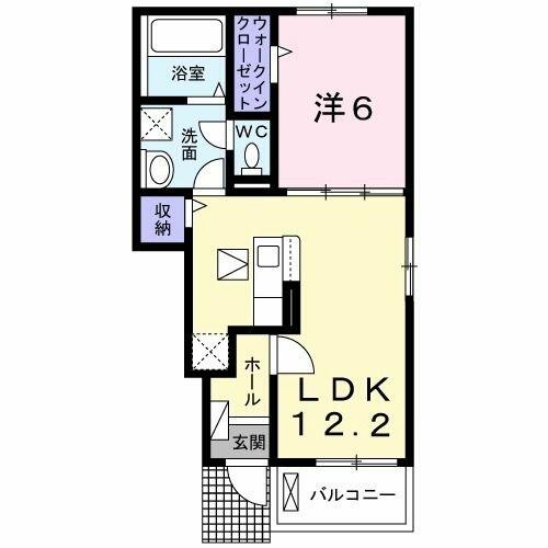 愛知県名古屋市瑞穂区密柑山町２丁目(賃貸アパート1LDK・1階・44.70㎡)の写真 その2