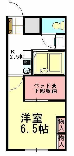 埼玉県鴻巣市人形１丁目(賃貸アパート1K・2階・21.81㎡)の写真 その2
