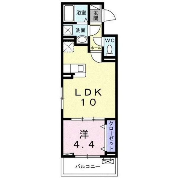 山口県周南市江の宮町(賃貸アパート1LDK・2階・35.04㎡)の写真 その2