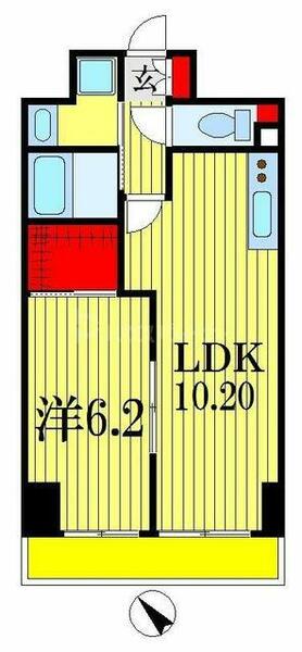 Ｓ－ＦＯＲＴ船橋塚田 211｜千葉県船橋市北本町２丁目(賃貸マンション1LDK・2階・40.80㎡)の写真 その2