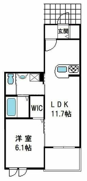 グレイスエム 1F｜埼玉県上尾市谷津２丁目(賃貸マンション1LDK・1階・44.81㎡)の写真 その2