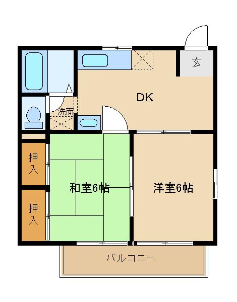 兵庫県加古川市野口町長砂(賃貸アパート2DK・2階・40.57㎡)の写真 その2