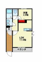 Ａｕｔｕｎｎｏ中原西ＩＩ 302 ｜ 福岡県北九州市戸畑区中原西３丁目（賃貸アパート1LDK・3階・37.61㎡） その2