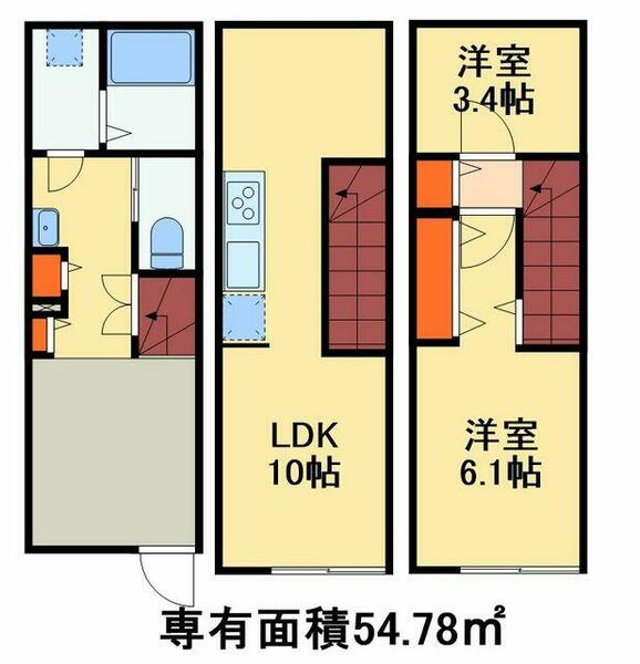 ＭＯＫ－ＴＥＲＲＡＣＥ　南流山 107｜千葉県流山市南流山７丁目(賃貸アパート2LDK・1階・54.78㎡)の写真 その2