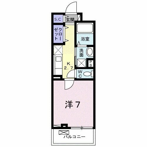 Ｂｏｓｃａｔｏ　Ｈ 202｜山口県光市浅江７丁目(賃貸アパート1K・2階・26.90㎡)の写真 その2