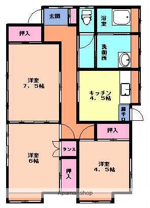 本町１８－１貸家 1｜岩手県一関市萩荘字本町(賃貸一戸建3K・--・55.48㎡)の写真 その2