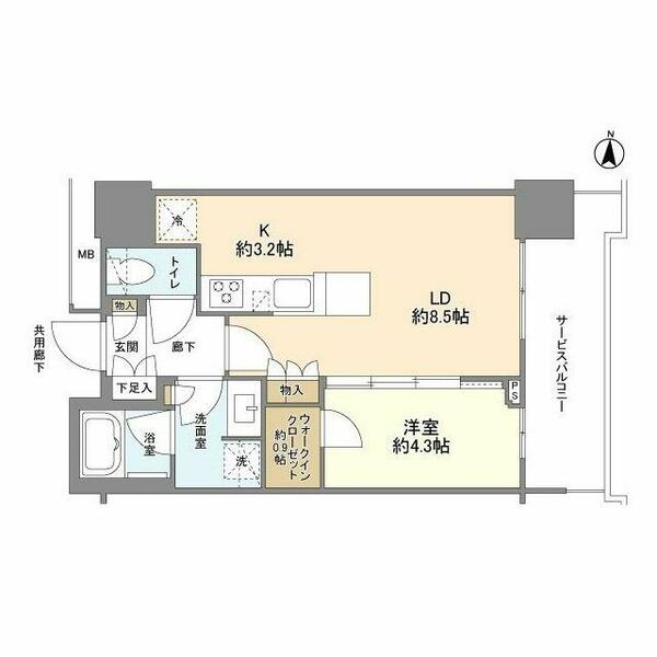 神奈川県横浜市神奈川区鶴屋町１丁目(賃貸マンション1LDK・13階・40.36㎡)の写真 その2