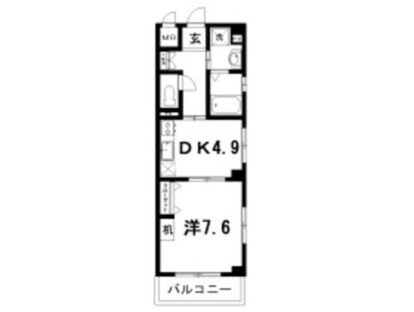 ヴィアーレＫ 305｜高知県高知市城見町(賃貸マンション1DK・3階・31.95㎡)の写真 その2
