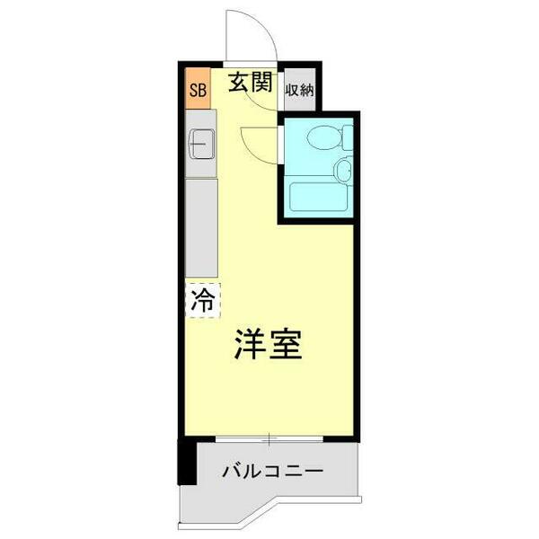東京都中央区勝どき２丁目(賃貸マンション1R・6階・13.98㎡)の写真 その2