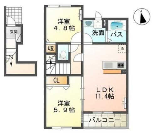 同じ建物の物件間取り写真 - ID:230029289070