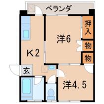 堀川マンション　Ａ棟  ｜ 福島県福島市野田町７丁目（賃貸マンション2K・4階・33.00㎡） その2