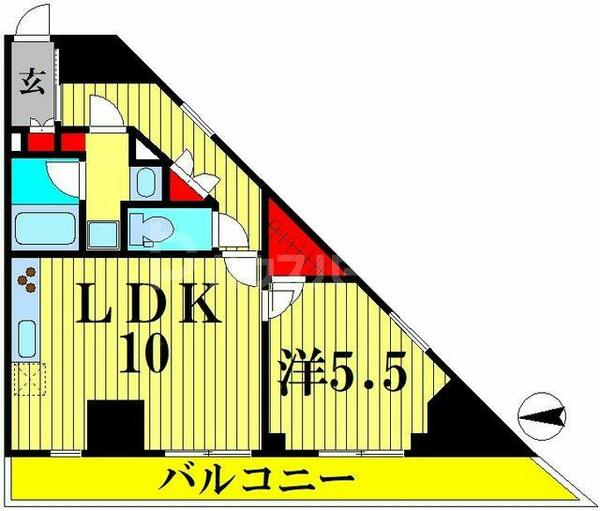 グラシアプレイス曳舟 605｜東京都墨田区向島５丁目(賃貸マンション1LDK・6階・42.69㎡)の写真 その2