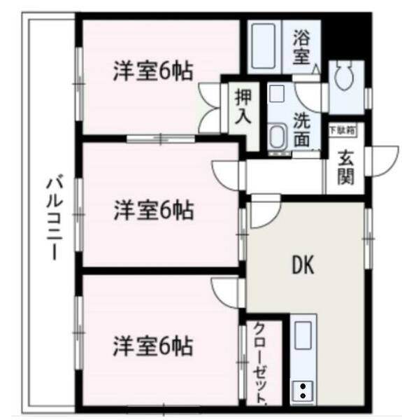 ファインビレッヂ 302｜埼玉県新座市野火止７丁目(賃貸マンション3DK・3階・52.00㎡)の写真 その2