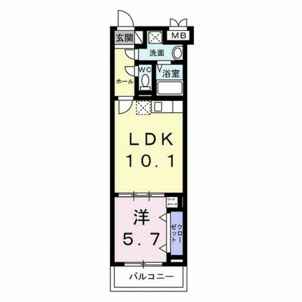 東京都世田谷区世田谷２丁目(賃貸マンション1LDK・4階・40.12㎡)の写真 その2