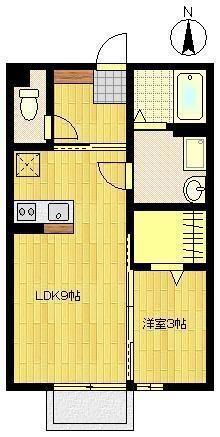 ヴィーブルやまと｜佐賀県佐賀市大和町大字久池井(賃貸アパート1LDK・1階・33.39㎡)の写真 その2