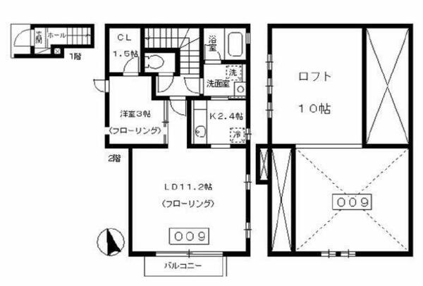 東京都新宿区若葉１丁目(賃貸アパート1LDK・1階・46.37㎡)の写真 その2