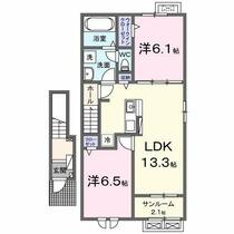 ノールヴィラージュ 204 ｜ 石川県金沢市千木町ル（賃貸アパート2LDK・2階・63.03㎡） その2