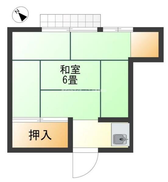 花月荘 102｜東京都品川区旗の台１丁目(賃貸アパート1R・1階・14.00㎡)の写真 その2