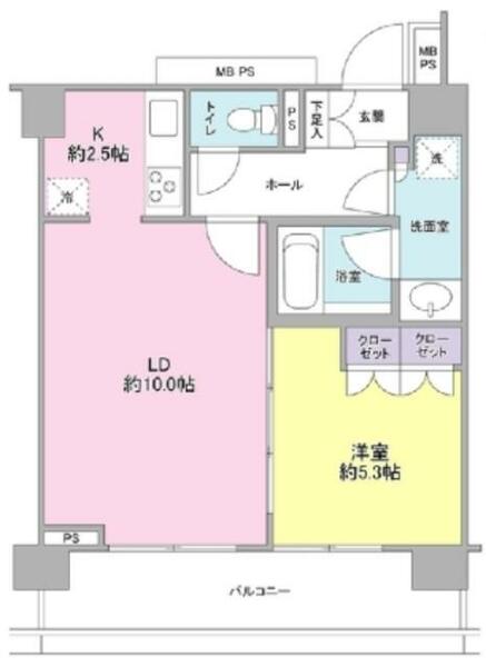 アプローズ大泉学園ガレリア｜東京都練馬区東大泉６丁目(賃貸マンション1LDK・2階・42.84㎡)の写真 その2